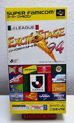 Nintendo Super Famicom J.League Excite Stage '94 in OVP+Anl. Japan Import X498