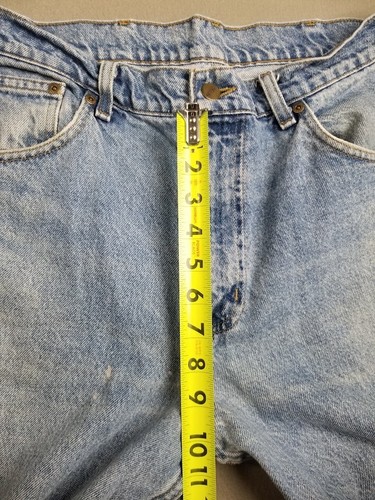 Carhartt Jeans Mens Straight Tapered Denim 33x35 Light Distressed Vtg Faded Y2K - Picture 20 of 24