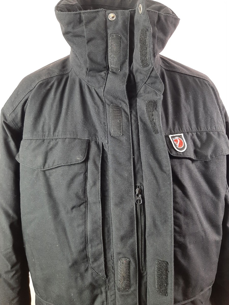 Fjallraven Yupik Parka Mens Size XL Black Lined Insulated Winter