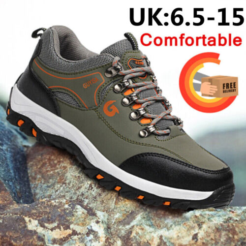 MENS SHOCK ABSORBING RUNNING TRAINERS CASUAL GYM WALKING SPORTS SHOES SIZE - Afbeelding 1 van 22