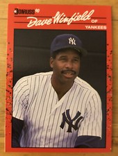 1990 Donruss Dave Winfield Baseball Card #551 Yankees Outfield High Grade NM