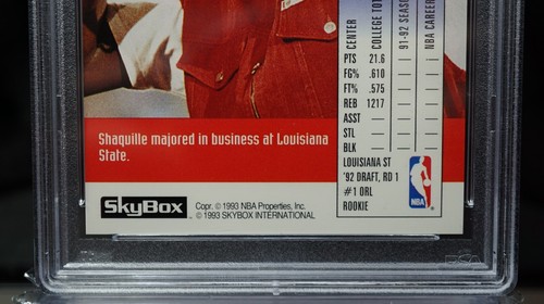 1992-93 Skybox #382 Shaquille O'Neal ROOKIE RC PSA 9 Graded Card NBA Shaq ONeal - Bild 6 von 12