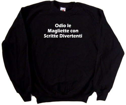 Odio le Magliette con Scritte Divertent Felpa Simpatica | eBay