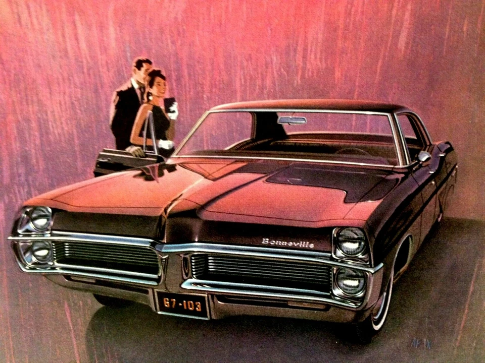 Pontiac Bonneville 1967 4 puertas techo rígido anuncio impreso Foto 2 de 2
