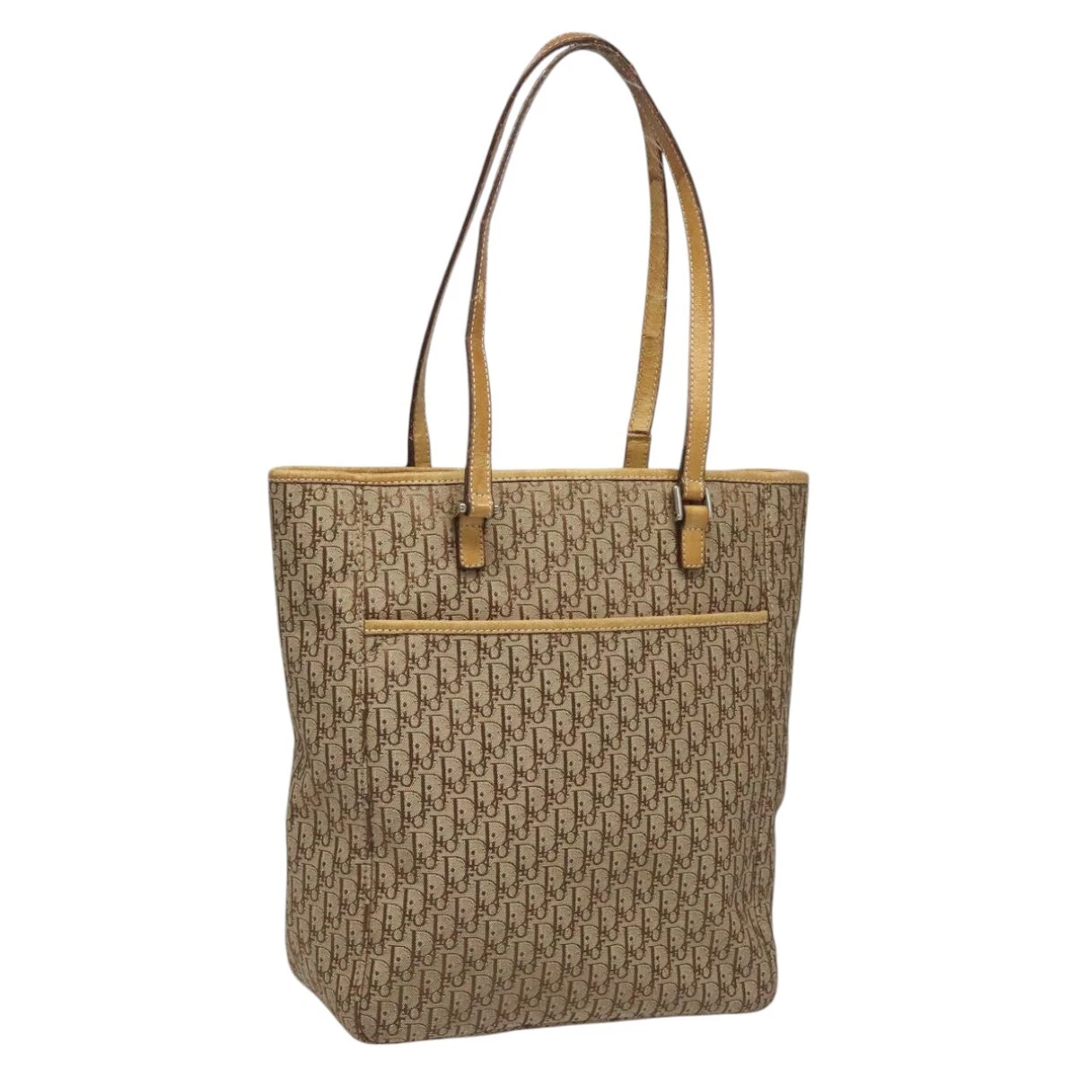 Sac fourre tout Christian Dior trotteur toile beige authentique 16986