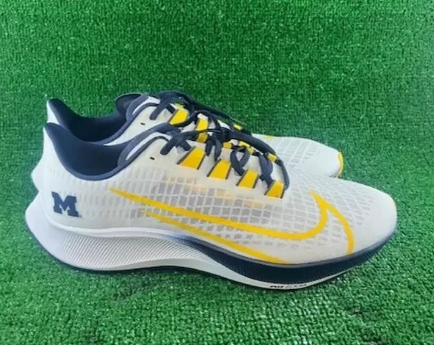 Nike Air Zoom Pegasus 37 Michigan Wolverines White Navy Men's Sz