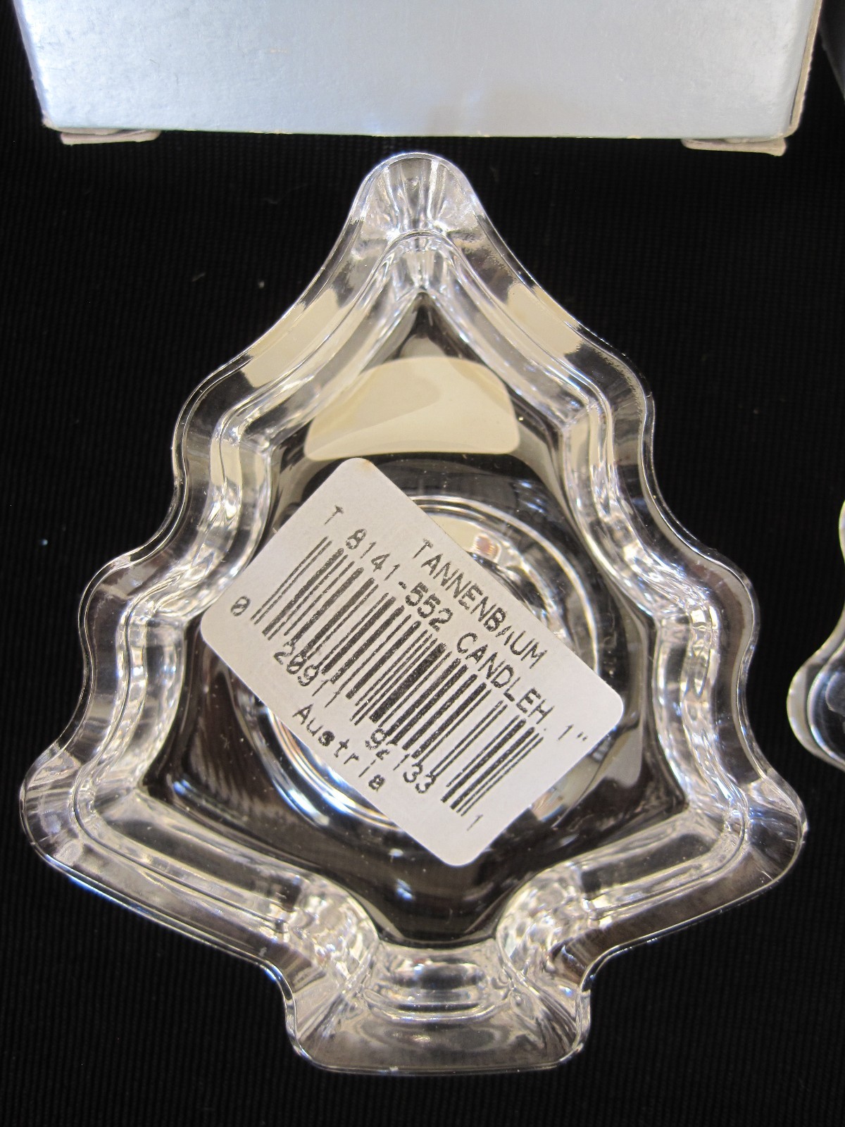NEW Pair of MIKASA Crystal Christmas Tree Candle Holders TANNENBAUM 2.5" x 3" eBay
