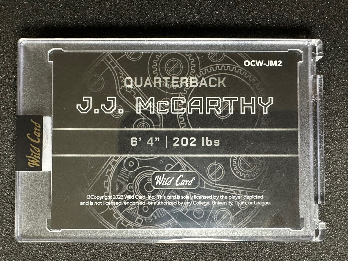 JJ McCarthy 2023 Wild Card QB1 1/1 | eBay