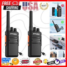 Long Range Rechargeable Walkie Talkies - 3km Communication, 16 Channels - 2 Pack