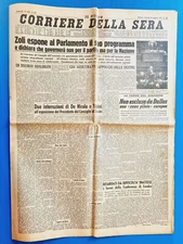 CORRIERE DELLA SERA 30 MAY 1957 ZOLI - ADENAUER - DE NICOLA - TUPINI - DULLES