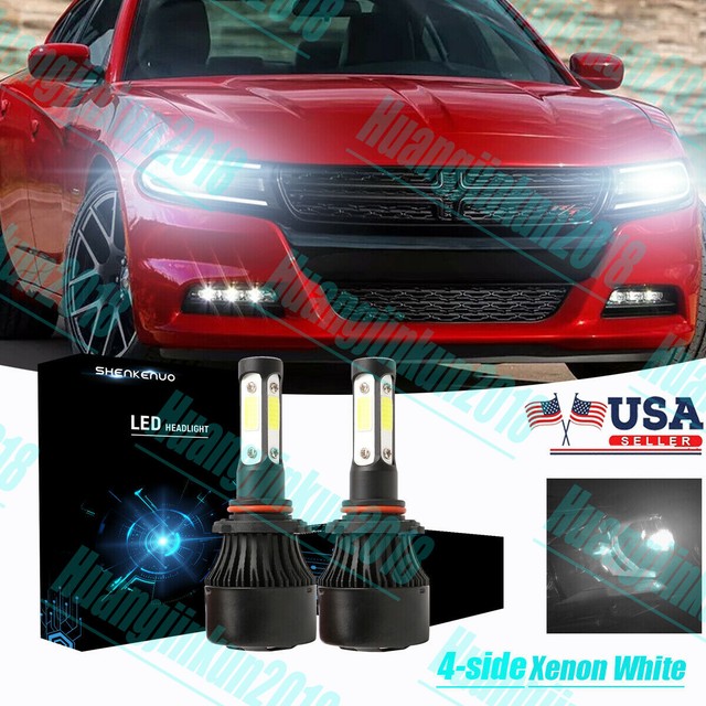 Super Bright 6000k White LED Bulbs For Dodge Charger 201619 Low Beam Headlight eBay