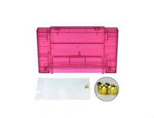 Super Nintendo SNES Clear Red Game Cartridge Shell Made in USA 