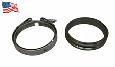 4" HX40 Turbine Outlet Flange and Clamp Mild Steel