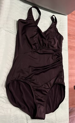 Unbranded Summer Swim Suit Women's Plus Size 18W Black One Piece Bandeau Top