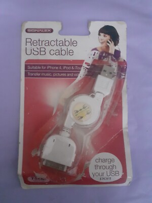 Einziehbares USB-Kabel, 75 cm.