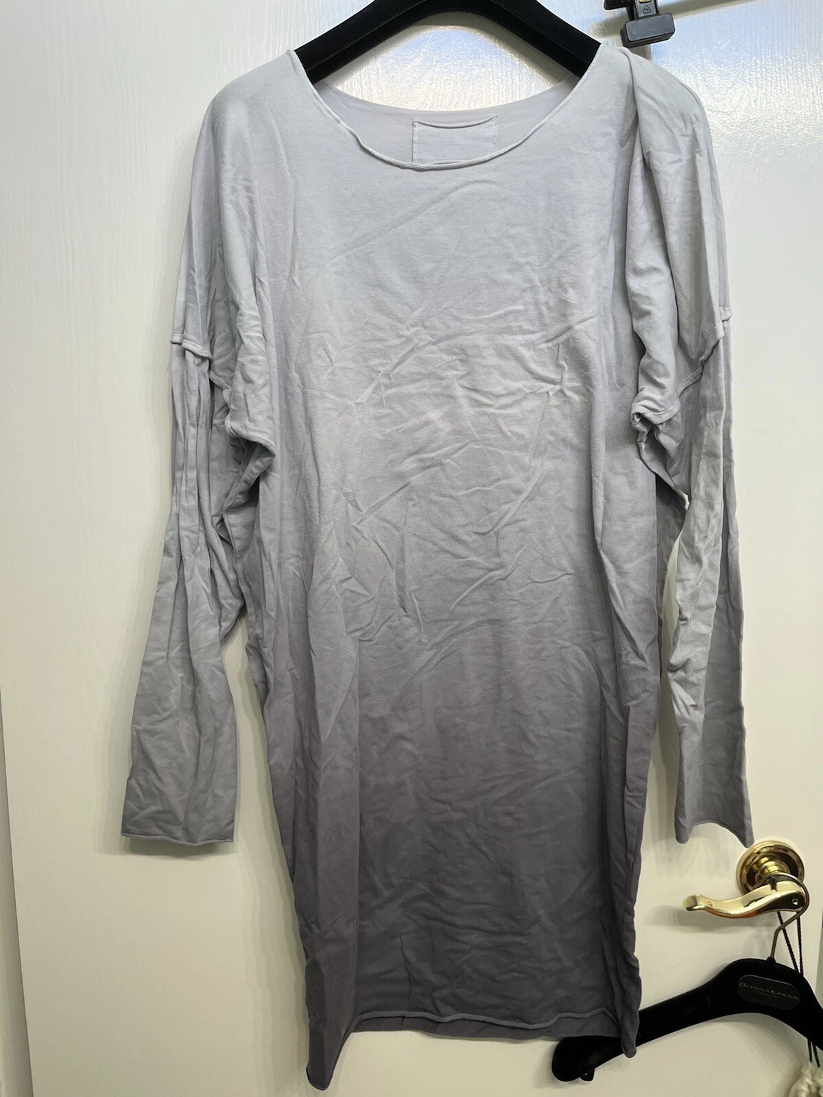 VETEMENTS ABITO A TUNICA ESTIVA CASUAL OMBRÉ GRIGIO ACQUISTATO PARIS CLASSICO FESTA S L