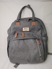 Ruvalino Diaper Bag Multifunctional All In One Travel Backpack Gray