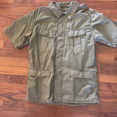 Banana Republic Men's Olive Green Short Sleeve Tiptop Shirt M
