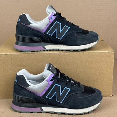 New Balance 574 Women's Size 6 Black Blue Purple WL574SAU Sneakers
