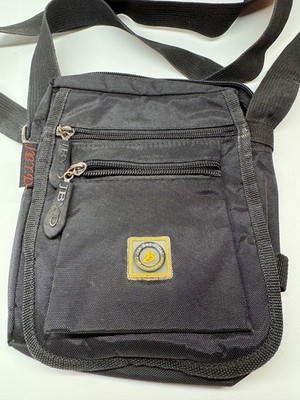 JBYD Black Nylon Shoulder Crossbody Sling Bag Anti Theft Multi Zip Pockets 7x6''