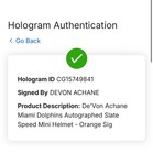 Fanatics Under Wraps De’von Achane Autographed Miami Dolphins Mini Helmet-Slate — photo 7