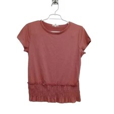 Tucker + Tate Girls Soft Smocked Waist Short Sleeve Top