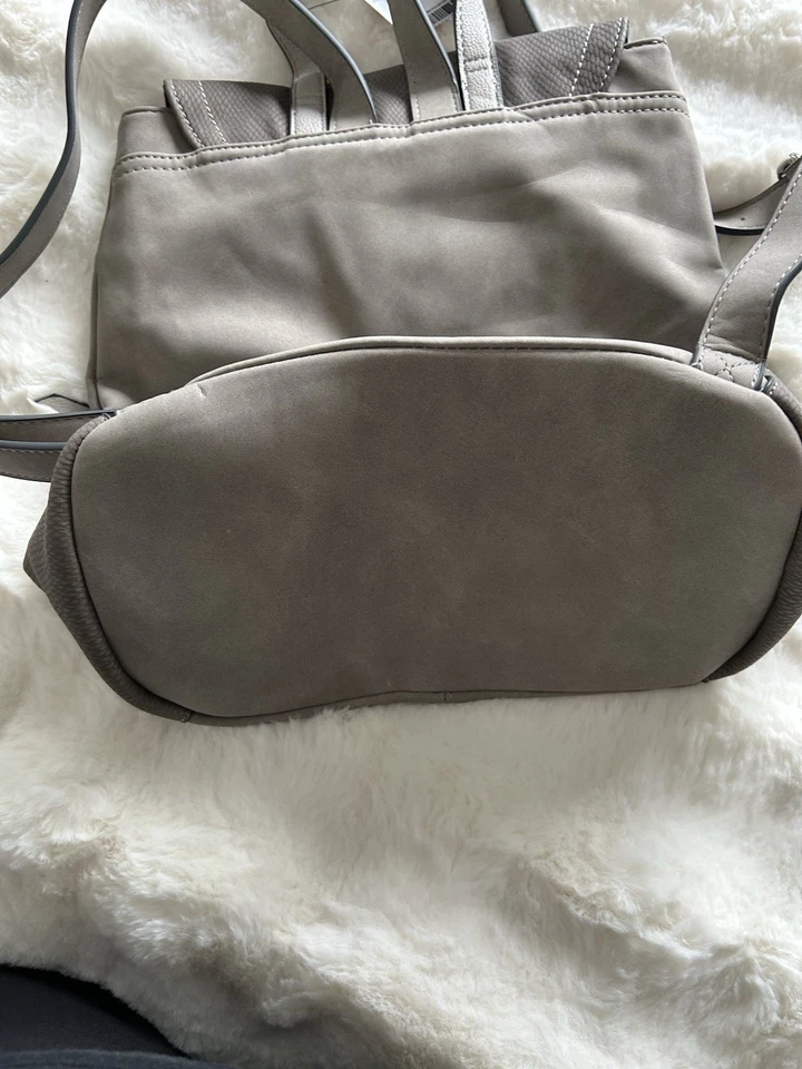 Grey Next Leather Rucksack - Image 3 of 4