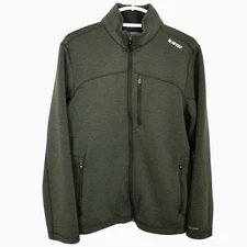 Hi-tec Men's Full Zip Jacket Sz M Olive Green Technical Athletic Outdoor