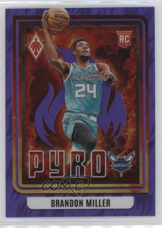 2023-24 Panini Phoenix Pyro Purple 66/75 Brandon Miller #17 Rookie RC 1co7