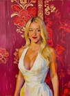Sydney Sweeney Actress Grailpop Oil Painting ACEO Print Artist Signed /30 S1#68