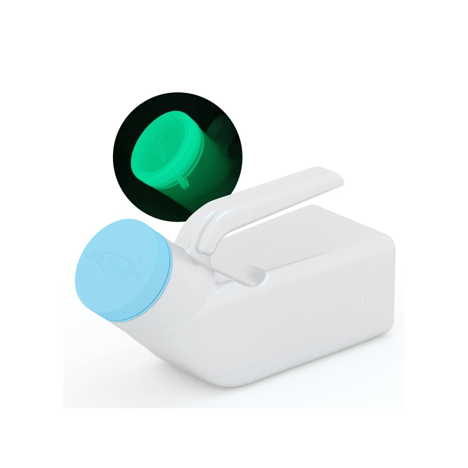 Male Urinal Bottle/Urine Bottle 1L with Glow in Dark Lid