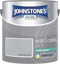 Johnstone's Wall & Ceiling Paint Silk Emulsion Smooth Finish Tin 2.5L All Colors