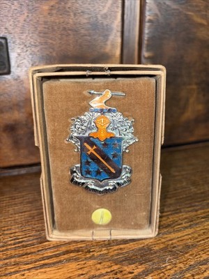 NIOB VTG Phi Delta Theta Fraternity Metal Medallion- Radiator Or License Plate