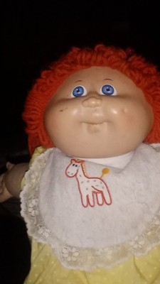 Vintage 1982 Coleco Cabbage Patch Kids Doll 20'' Red Hair Blue Eyes Signed mold 3