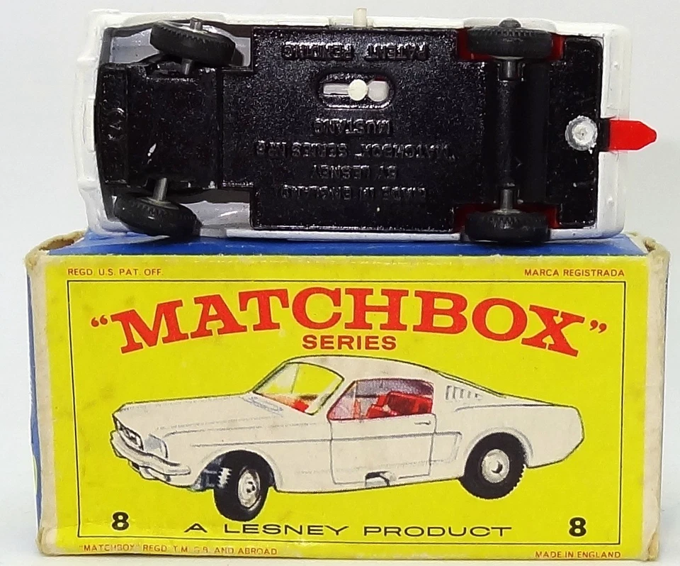 LESNEY MATCHBOX NO. 8 FORD MUSTANG GT NOTCH BACK - A/MINT BOXED - Image 4 of 4