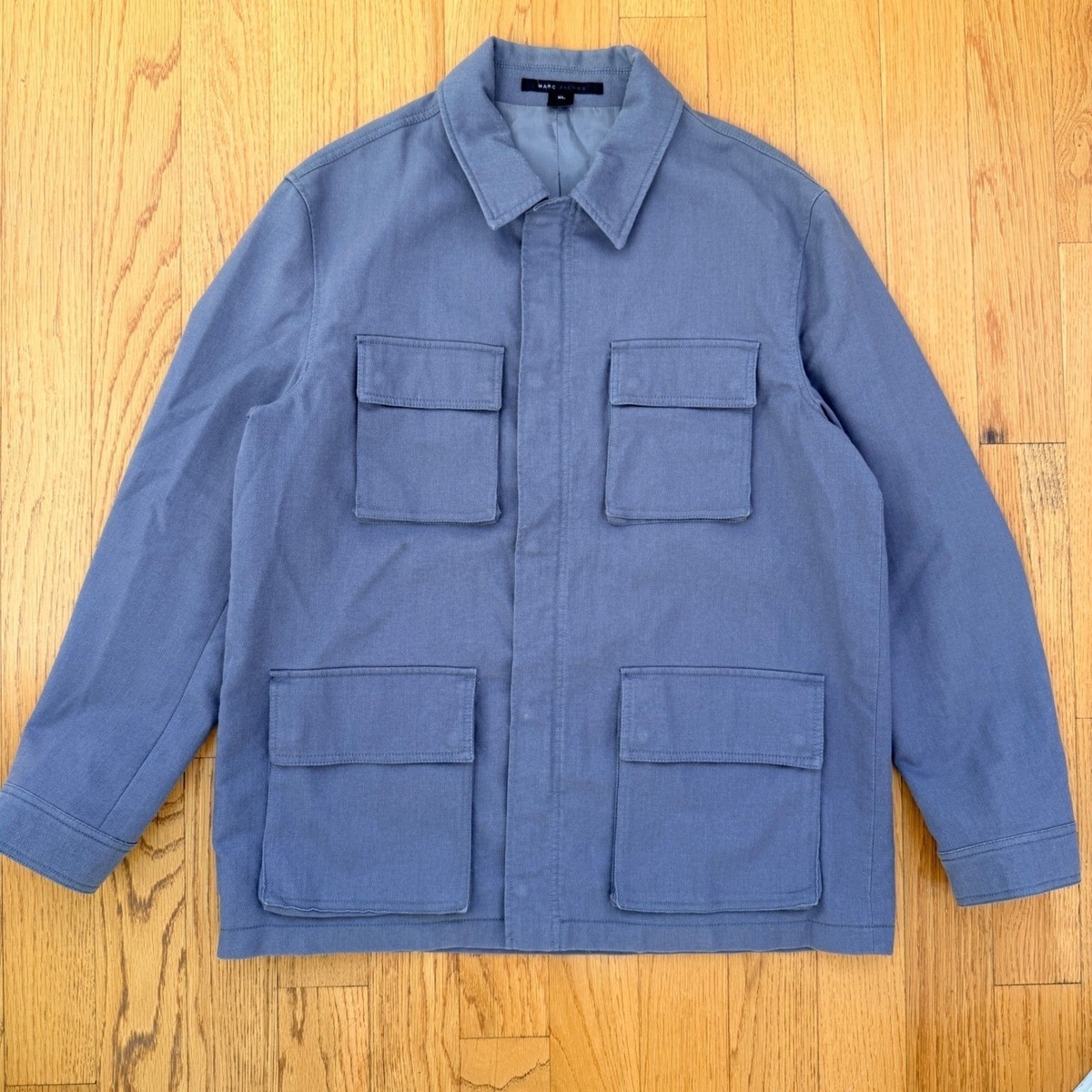 vintage Marc Jacobs Field Jacket Mens XL Blue Grey Canvas Utility
