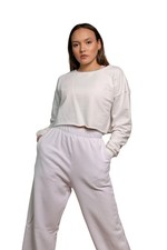 Women's Lounge Set Oversized Cropped Sweater  Sweatpants 2 Piece Outfit