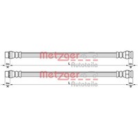 2X Metzger BremsschlÄUche Hinten Beidseitig Passend FÜR CitroËN C2 C3 Peugeot