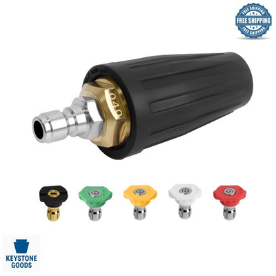 #ad 360° Rotating Pressure Washer Turbo Nozzle Brass 4000 PSI Quick Connect $33.67