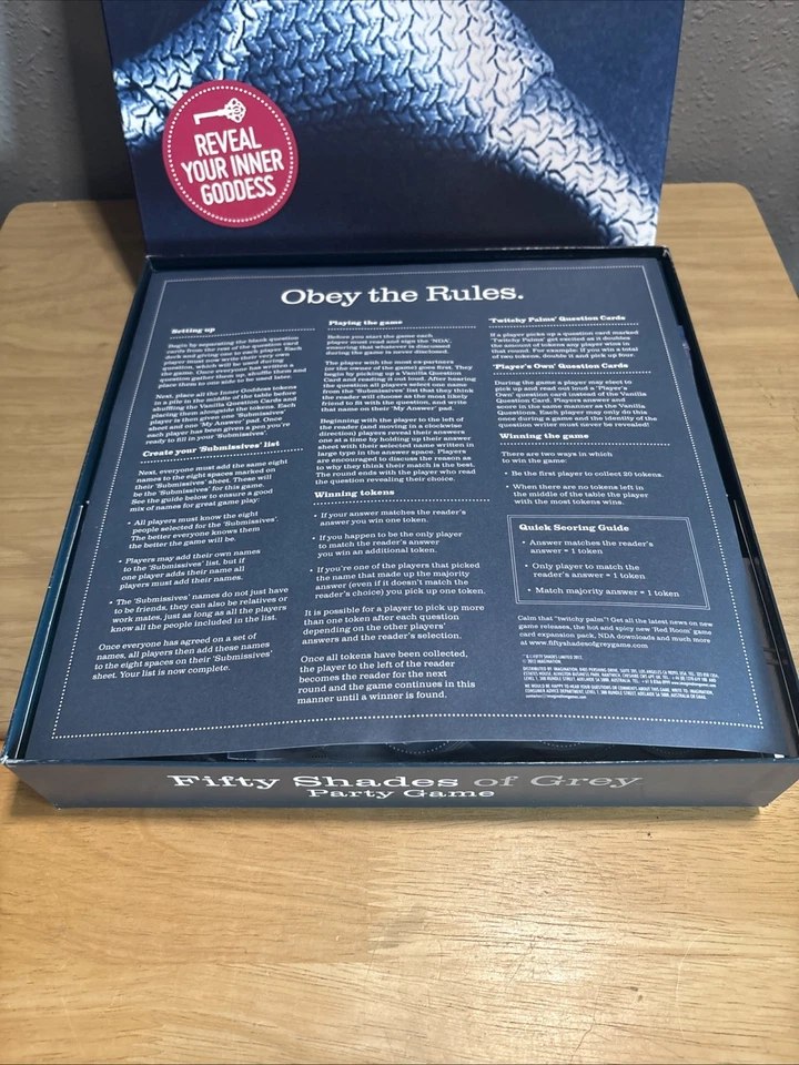 Fifty Shades Of Gray Party Game - Adult 18+ Great Condition Complete - Image 4 of 4