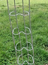 Vintage Retro Atlantic Wave CD Stand Storage Rack Metal & Wood 51" Tall