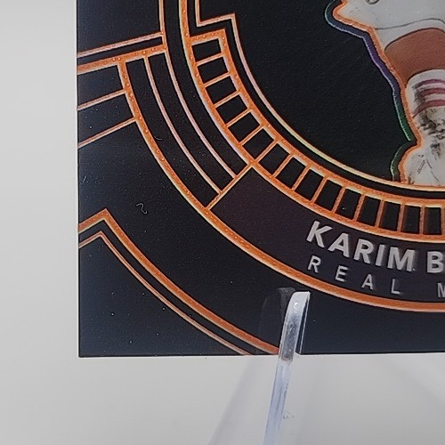 Karim Benzema 2020-21 Panini Obsidian Pitch Black ORANGE Pulsar /30 *REAL MADRID - Picture 5 of 6
