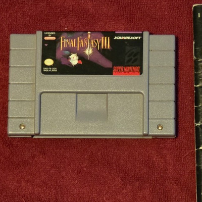 Final Fantasy III (Super Nintendo SNES, 1994) Authentic Cartridge - Clean & Test