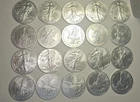 Roll of 20 - 2023 American Silver Eagle Dollar Coins in Tube 1 oz BU .999 Fine