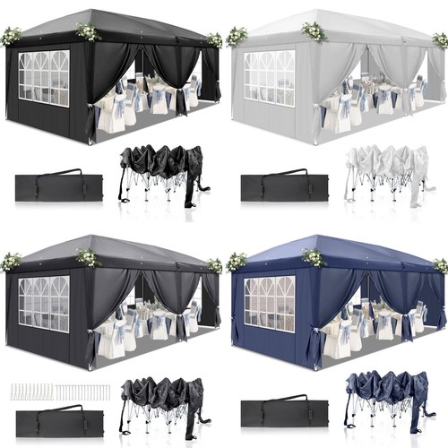 Faltpavillon Gartenpavillon 3x6m Gartenzelt UV-Schutz 50+ mit 6 Seitenteilen DE - Bild 1 von 60