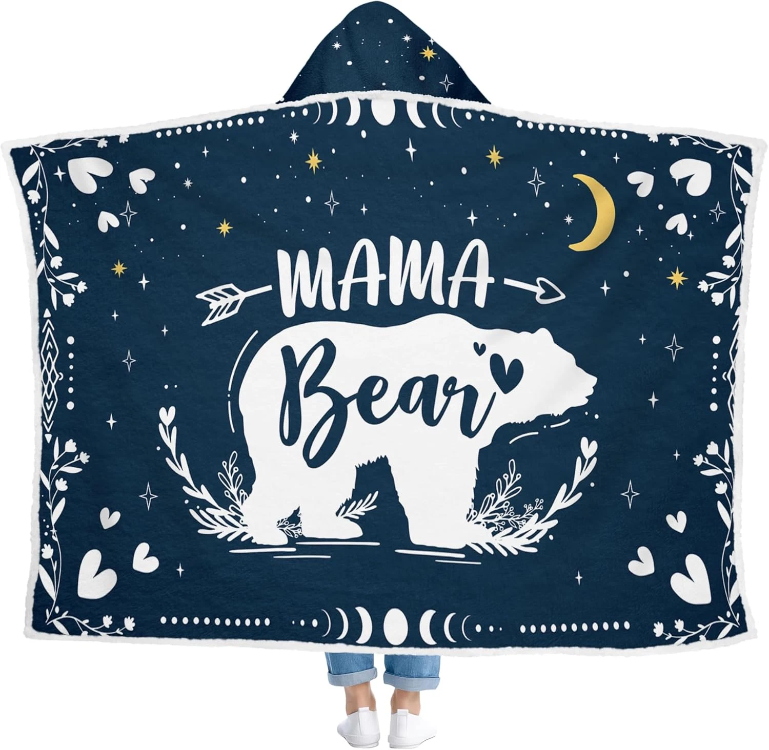 Blue Mama Wearable Hooded Blanket