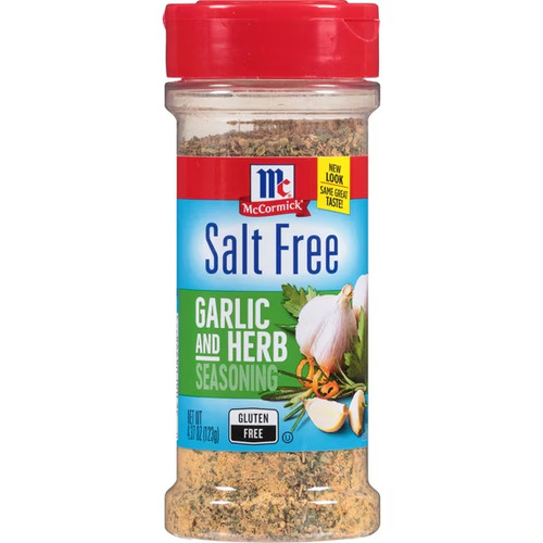 McCormick Salt Free Garlic and Herb Seasoning, 4.37 oz Free Delivery (Pack of 1)