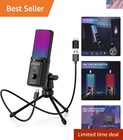 Plug and Play RGB USB Microphone with Superb Cardioid Performance for Gaming
