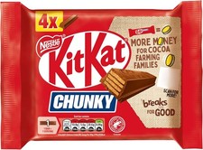 KitKat Chunky Milk Chocolate Bar Multipack, 4 x 40 g 40 g (Pack of 4) 