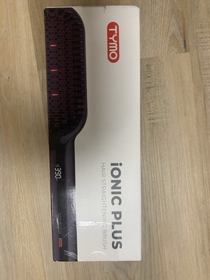 TYMO Ionic Plus Hair Straightening Brush, 16 Temperature Settings, Black